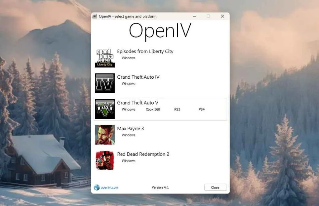 OpenIV Program Download the latest version of OpenIV for GTA 5. Learn how to install OpenIV mod easily and unlock advanced modding features for GTA 5.