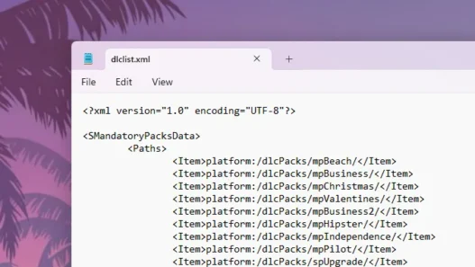 ​Download and Install the Original dlclist.xml for GTA 5 using OpenIV​, GTA V ​DLC List XML file for PC, PlayStation, and Xbox.
