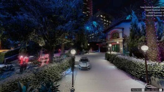 Download and learn how to install Christmas Michael’s Home mod for GTA 5. Add festive decorations like lights and a Christmas tree to Michael’s house for a magical holiday vibe!