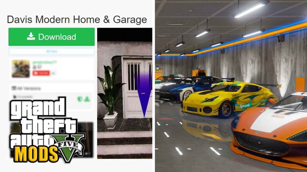 How to Install Davis Modern Home & Garage in GTA 5 MODS with guide on how to use this mods pack with Menyoo on PC.