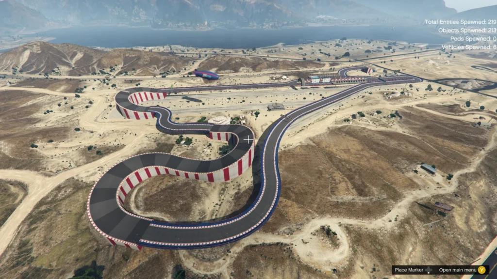 Download and install the latest version of Track Desert Airport [Addon] YMAP for GTA 5 for custom racetrack with drag racing, drifting, and off-road challenges.