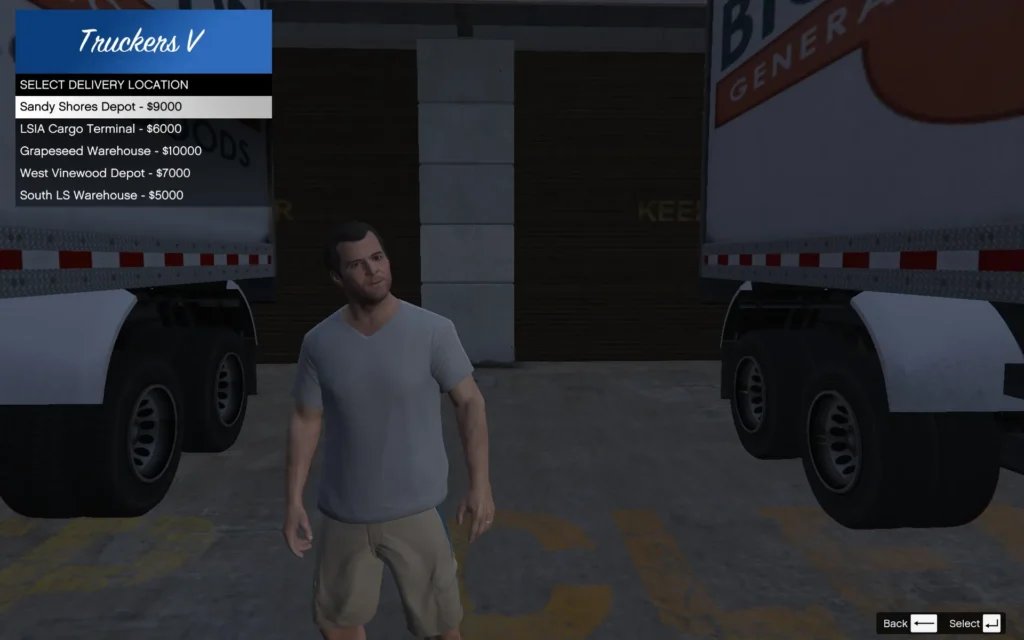 Download TruckersV GTA 5 mod – the latest version of this trucking simulation mod. Take delivery jobs, earn money, and drive across Los Santos. Install it now!