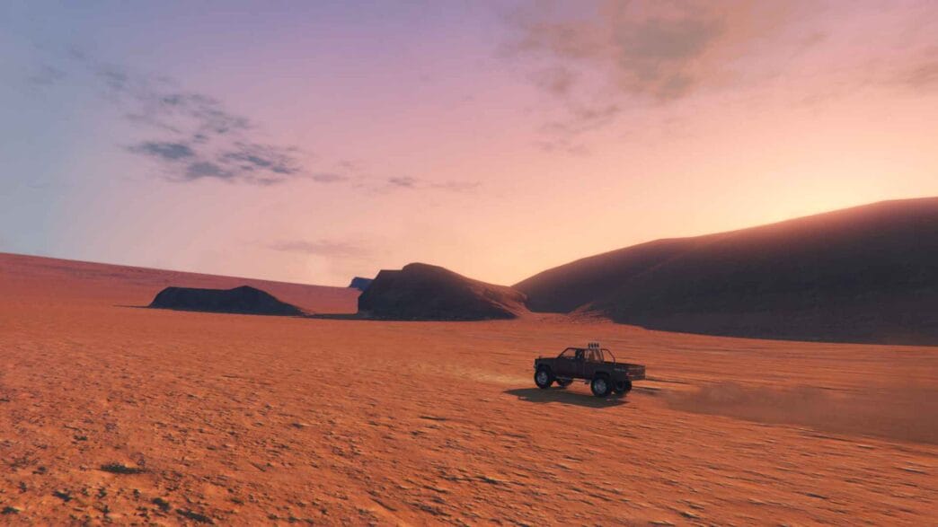 Download Desert Map for GTA 5 Mods and learn how to install it. Transform Los Santos into an arid desert landscape with custom props and immersive details for a unique gameplay experience!