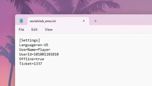 Download SocialClub_Emu for GTA 5 Enhanced Edition to play offline with custom settings configure Language, UserName, UserId, and how to play in offline mode.