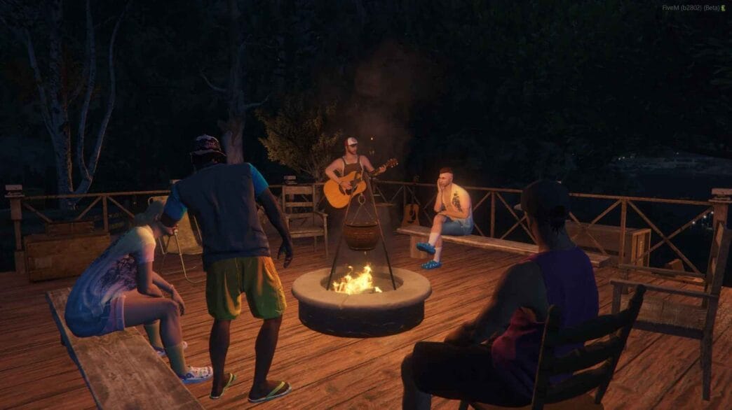 Transform your GTA 5 world with the Small Camp mod installation. Add a cozy camping area, complete with a campfire and tents, for roleplaying or scenic adventures.