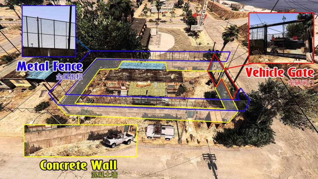 Download Trevor's Sandy Shores Trailer Garden Improved for GTA 5 mods to enhance Trevor’s trailer, perfect for cinematic GTA films and GTA V map mods.