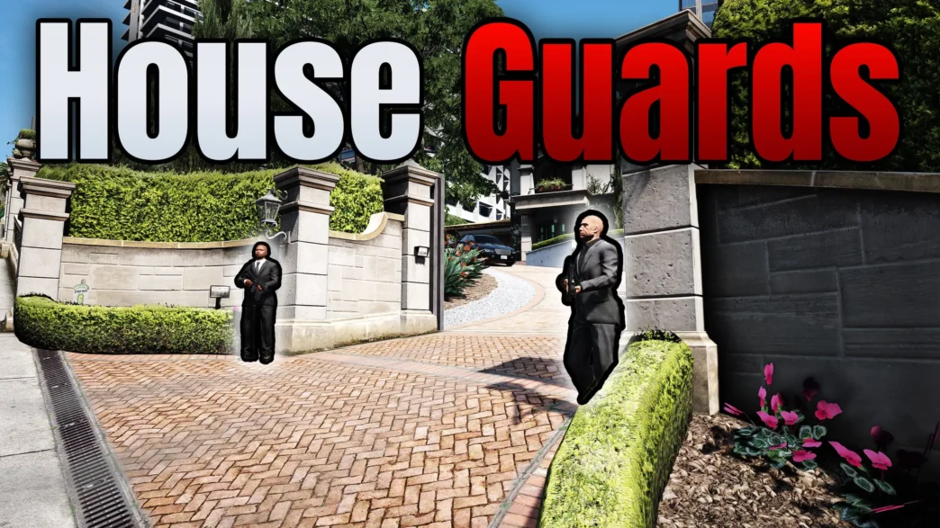 Download House Bodyguards/Security GTA 5 mod to protect Michael & Franklin safehouses with armed guards and learn how to install in Grand Theft Auto V on PC.