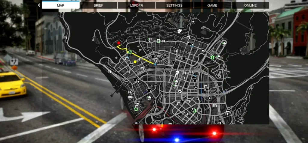 Download LSPDFR for GTA 5 mods to transform into police simulator for realistic law enforcement gameplay in GTA V featuring patrols, arrests, pursuits, & more.