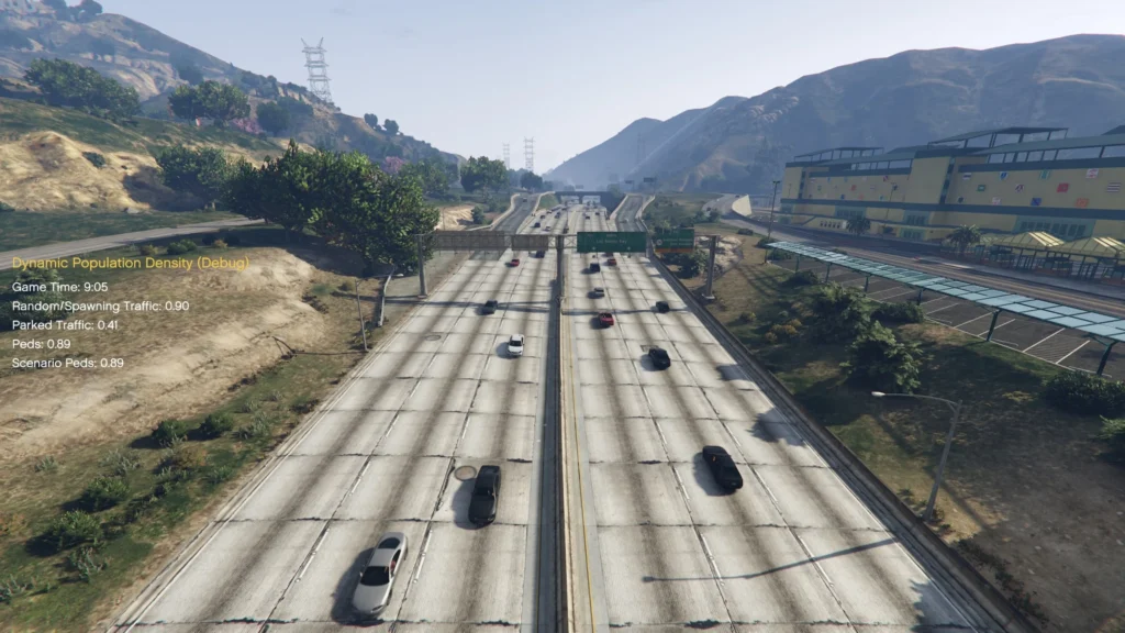 Download Dynamic Population Density mod for GTA 5 to adjust traffic and pedestrian levels based on in-game time. Adds realism and works on all versions.