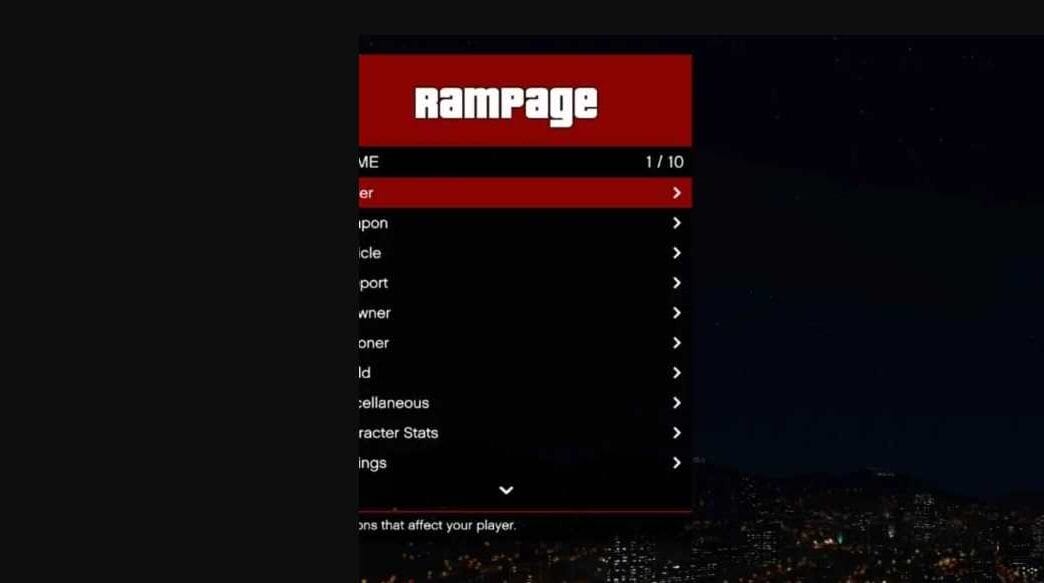 Rampage Trainer Enhanced - GTA V Enhanced Mods