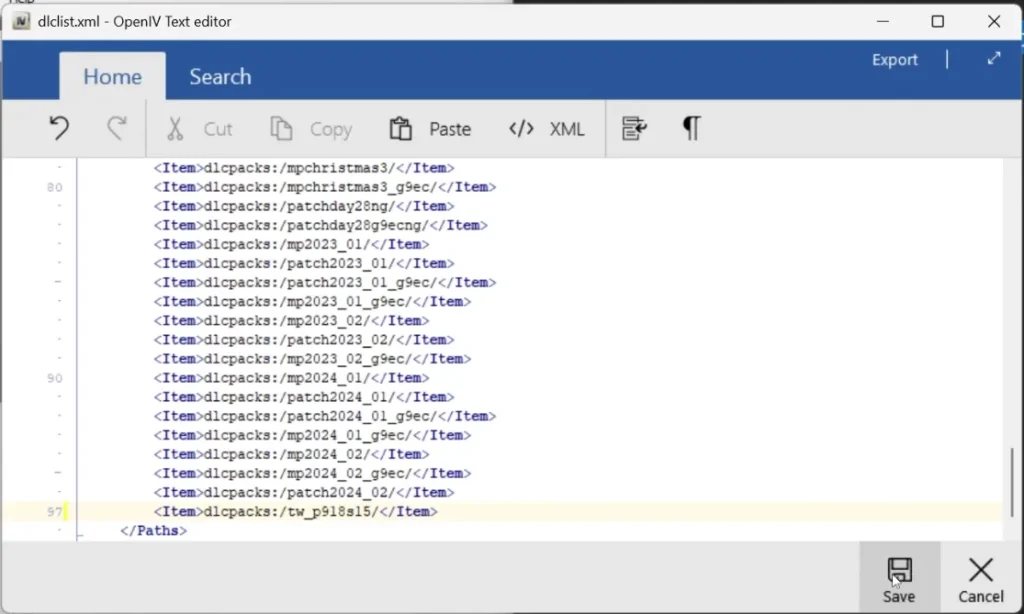 How to install add-on vehicles, DLC packs in GTA 5 Legacy & Enhanced Edition by editing the dlclist.xml file a guide with code, file paths, and examples.